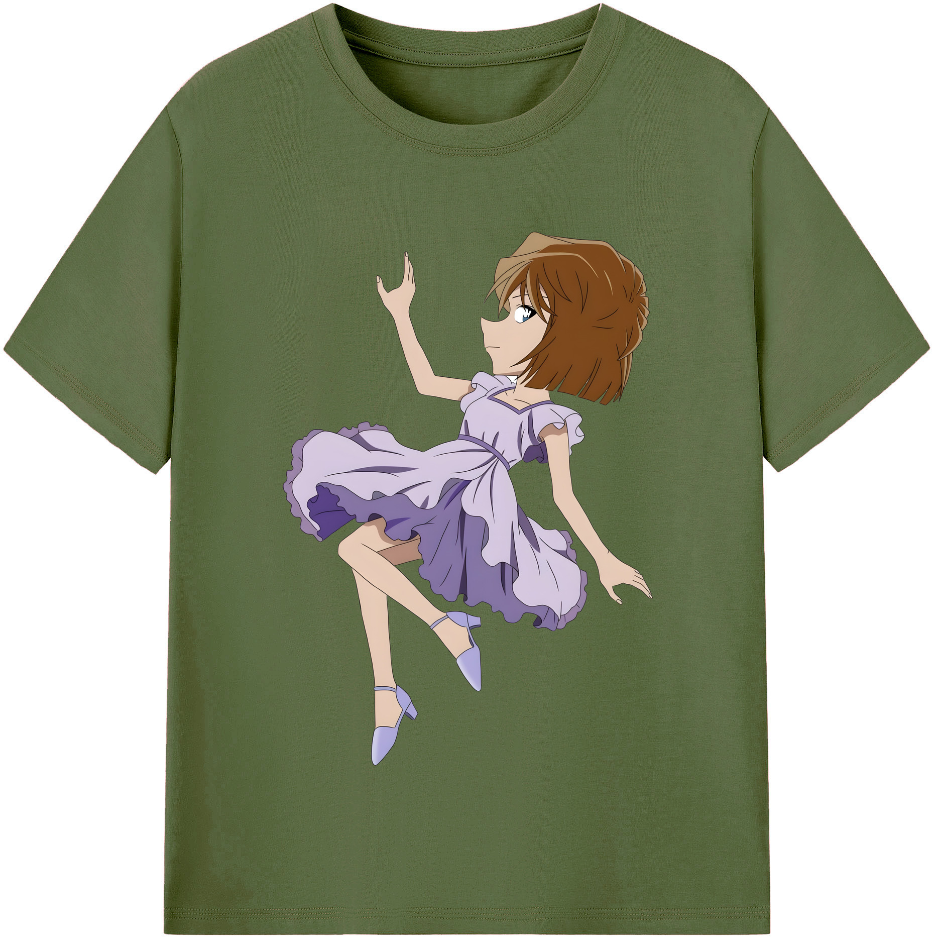 （画像用） 名探偵コナン 灰原 哀 はいばら あい Detective Conan Anita Hailey、Vi Graythorn Haibara Ai 綿100％半袖Tシャツ（フロントプリント）